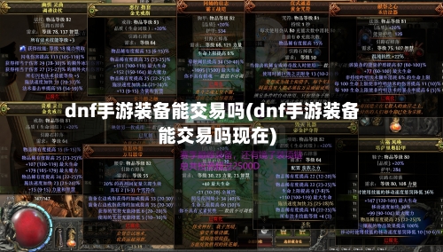 dnf手游装备能交易吗(dnf手游装备能交易吗现在)-第2张图片