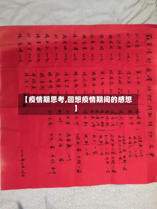 【疫情期思考,回想疫情期间的感想】