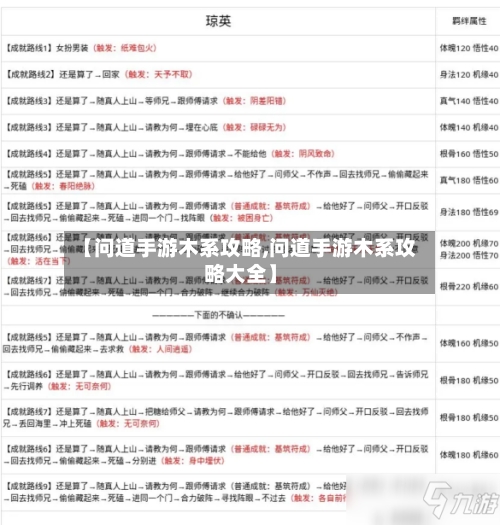 【问道手游木系攻略,问道手游木系攻略大全】-第2张图片