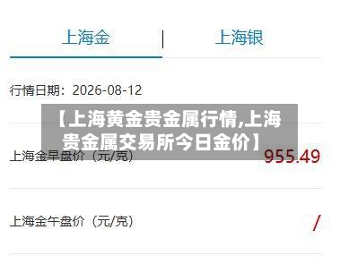 【上海黄金贵金属行情,上海贵金属交易所今日金价】-第3张图片