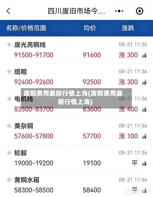 废铜费用最新行情上海(废铜费用最新行情上海)