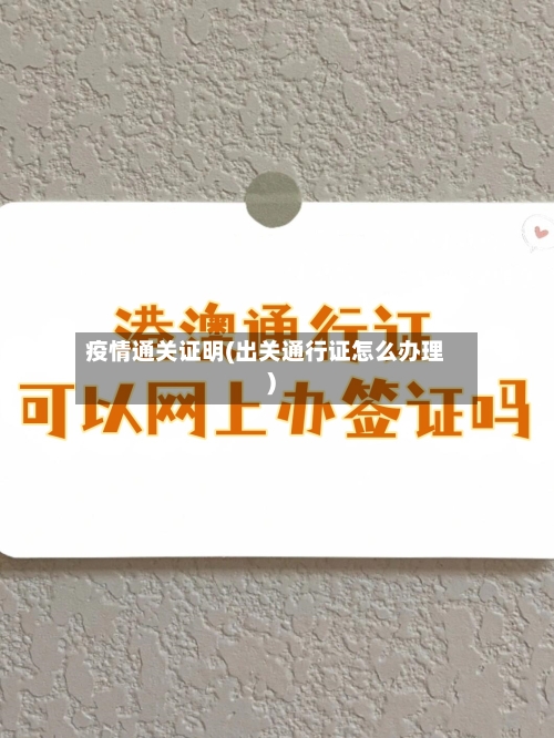 疫情通关证明(出关通行证怎么办理)