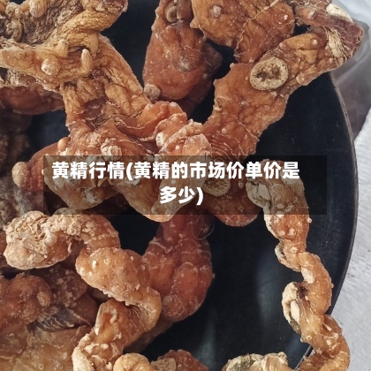黄精行情(黄精的市场价单价是多少)