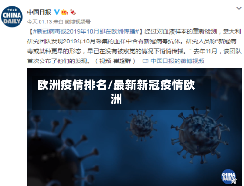 欧洲疫情排名/最新新冠疫情欧洲