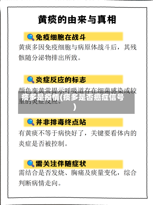 痰多是疫情(痰多是否癌症信号)