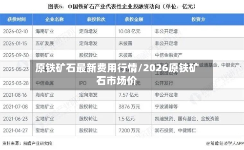 原铁矿石最新费用行情/2026原铁矿石市场价