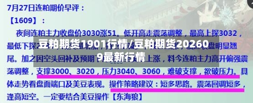 豆粕期货1901行情/豆粕期货202609最新行情