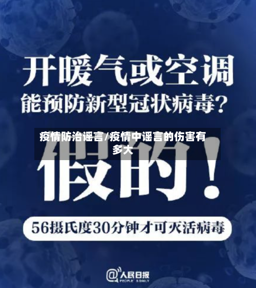疫情防治谣言/疫情中谣言的伤害有多大