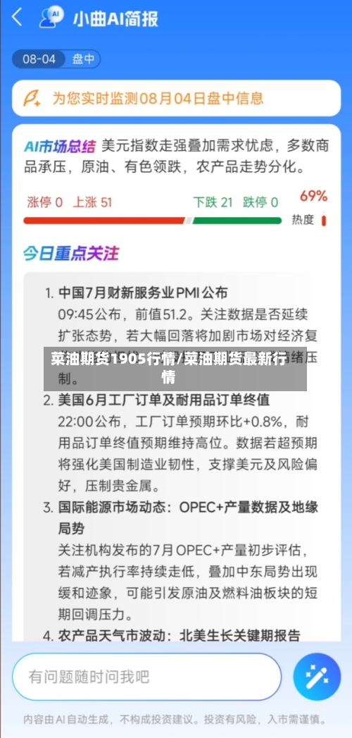 菜油期货1905行情/菜油期货最新行情
