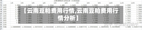 【云南豆粕费用行情,云南豆粕费用行情分析】-第2张图片
