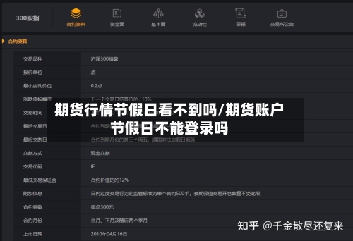 期货行情节假日看不到吗/期货账户节假日不能登录吗-第2张图片