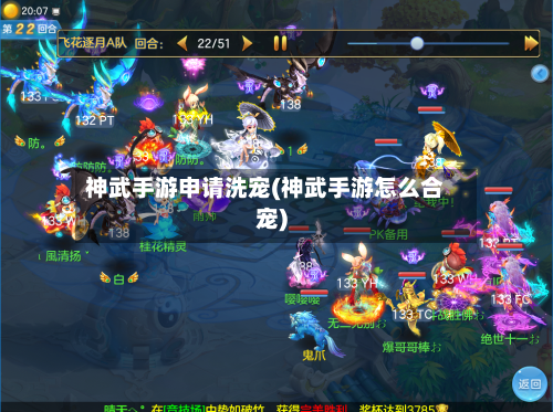 神武手游申请洗宠(神武手游怎么合宠)