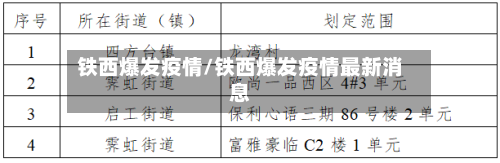 铁西爆发疫情/铁西爆发疫情最新消息