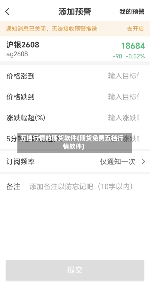 五档行情的期货软件(期货免费五档行情软件)