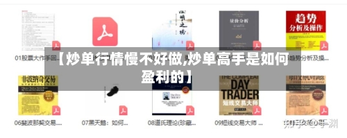 【炒单行情慢不好做,炒单高手是如何盈利的】-第2张图片