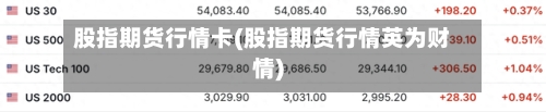 股指期货行情卡(股指期货行情英为财情)-第2张图片