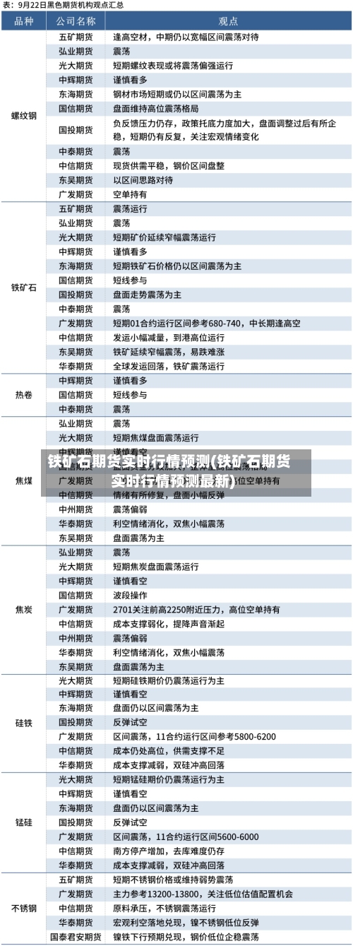 铁矿石期货实时行情预测(铁矿石期货实时行情预测最新)-第2张图片