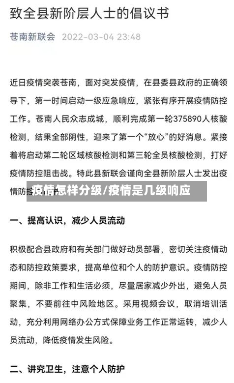 疫情怎样分级/疫情是几级响应