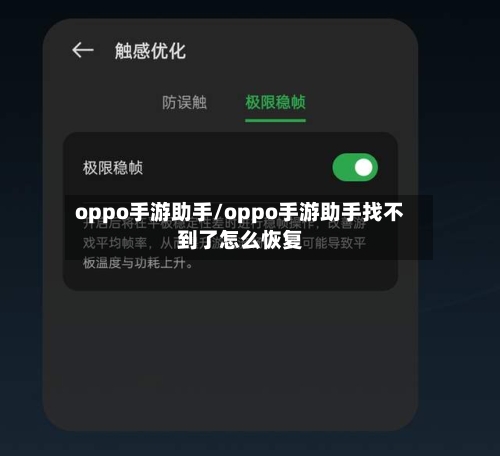 oppo手游助手/oppo手游助手找不到了怎么恢复-第3张图片