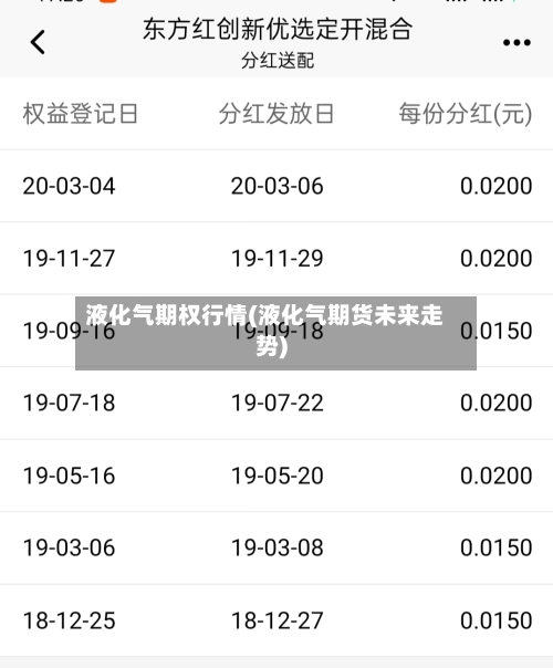 液化气期权行情(液化气期货未来走势)