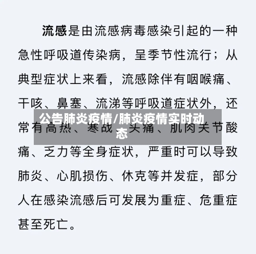 公告肺炎疫情/肺炎疫情实时动态
