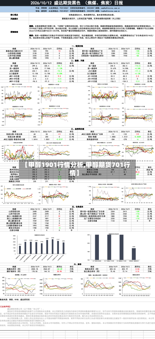 【甲醇1901行情分析,甲醇期货701行情】-第2张图片