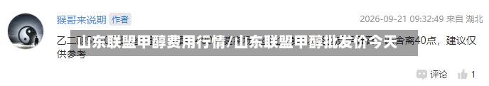 山东联盟甲醇费用行情/山东联盟甲醇批发价今天-第2张图片